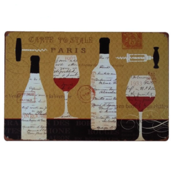 targa pubblicitaria del vino