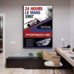 poster 24h du mans porsche vintage 2