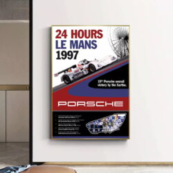poster 24h du mans porsche vintage 2