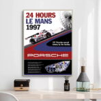 poster 24h du mans porsche vintage 2
