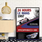 poster 24h du mans porsche vintage 2