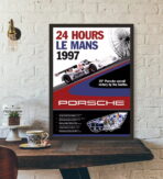 poster 24h du mans porsche vintage 2