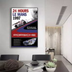 poster 24h du mans porsche vintage 2