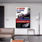 poster 24h du mans porsche vintage 2