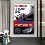 poster 24h du mans porsche vintage 2