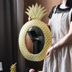 specchio ananas oro