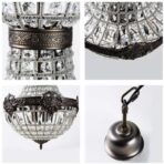 lampadario vintage in cristallo