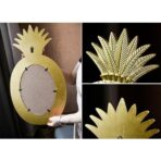specchio ananas oro