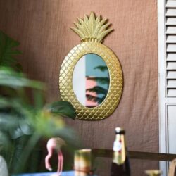 specchio ananas oro