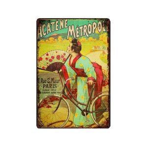 vintage metallo placca acatene metropole