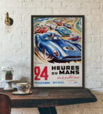 poster vintage 24 ore su 24 di du mans
