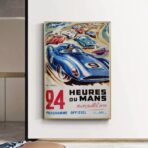 poster vintage 24 ore su 24 di du mans