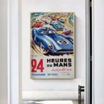 poster vintage 24 ore su 24 di du mans