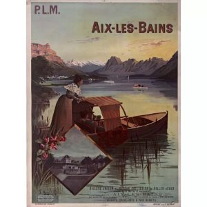poster vintage di aix les bains