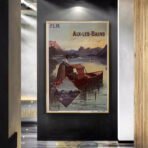 poster vintage di aix les bains