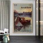 poster vintage di aix les bains