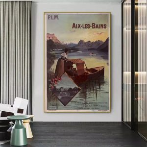 poster vintage di aix les bains