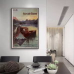 poster vintage di aix les bains