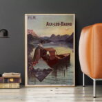poster vintage di aix les bains