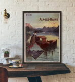 poster vintage di aix les bains