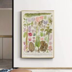 poster vintage di alghe marine
