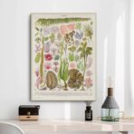 poster vintage di alghe marine
