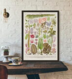 poster vintage di alghe marine