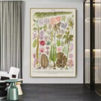 poster vintage di alghe marine