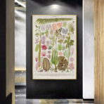 poster vintage di alghe marine