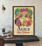 poster vintage di alice nel paese delle meraviglie