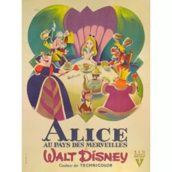poster vintage di alice nel paese delle meraviglie