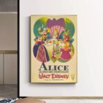 poster vintage di alice nel paese delle meraviglie