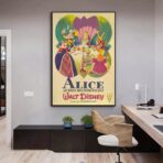 poster vintage di alice nel paese delle meraviglie
