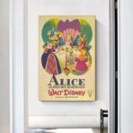 poster vintage di alice nel paese delle meraviglie