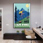 poster alpe dhuez design vintage 2