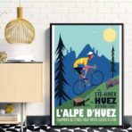 poster alpe dhuez design vintage 2