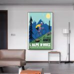 poster alpe dhuez design vintage 2