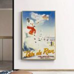 poster alpi giura sci vintage
