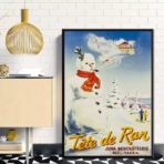 poster alpi giura sci vintage