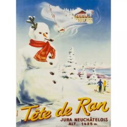 poster alpi giura sci vintage