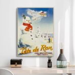 poster alpi giura sci vintage