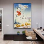 poster alpi giura sci vintage
