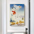 poster alpi giura sci vintage
