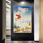poster alpi giura sci vintage
