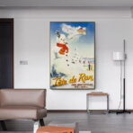 poster alpi giura sci vintage