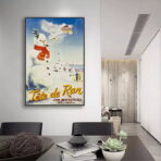 poster alpi giura sci vintage