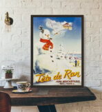 poster alpi giura sci vintage