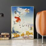 poster alpi giura sci vintage