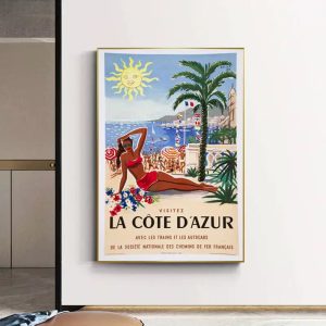 poster alpi provenza costa azzurra vintage