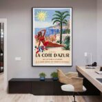 poster alpi provenza costa azzurra vintage